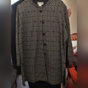 Drapers&Damons black and silver 3/4 length jacket